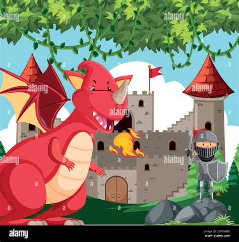 Mond Drachen Cartoon Stock Vektorgrafiken Kaufen Alamy