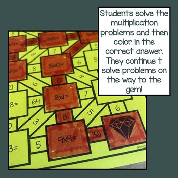 Multiplication Activity Single Digit Equation Mazes By Adventures With