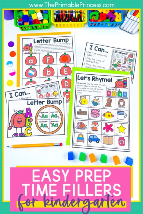 Time Filler Activities For Kindergarten