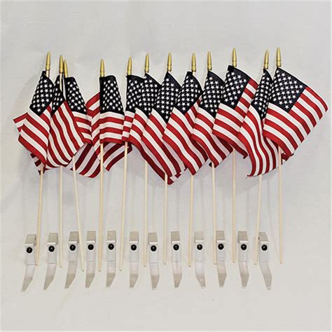 Small Cemetery Flag Holder Kit With Flag 12 Pack Carrot Top Flags