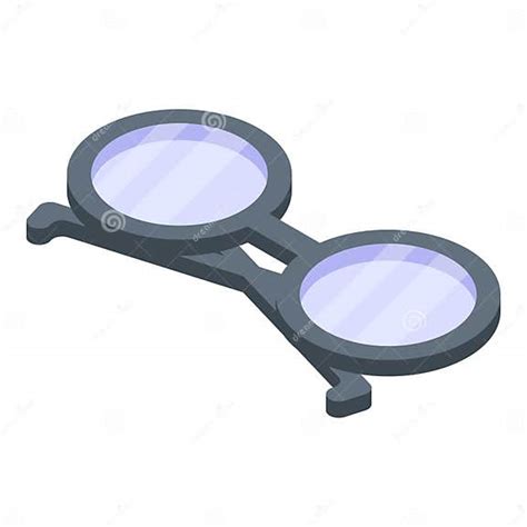 Architect Round Eyeglasses Icon Isometric Style Stock Vector Illustration Of Black Optic