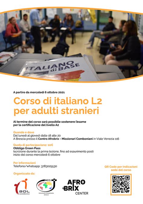 Corso Di Italiano L2 Per Adulti Stranieri ADL A Zavidovici