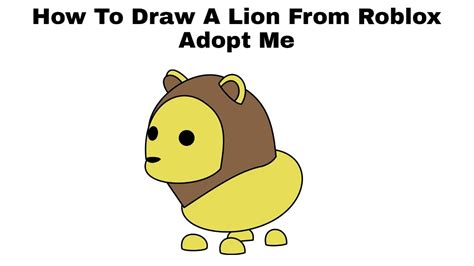 How To Draw A Lion From Roblox Adopt Me Step By Step YouTube