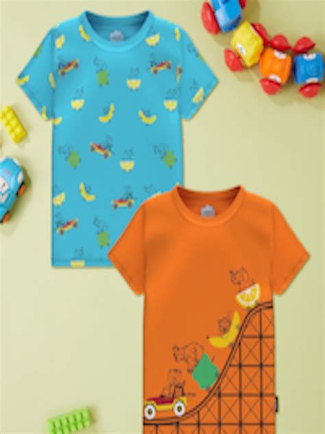 Buy Nauti Nati Boys Pack Of 2 Graphic Printed Cotton T Shirts Tshirts