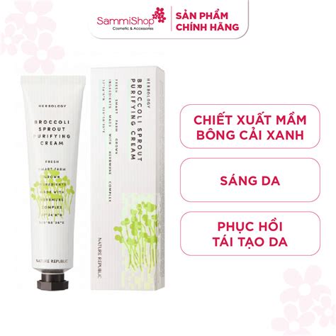 Nature Republic Kem dưỡng da mặt Herbology Broccoli Sprout Purifying