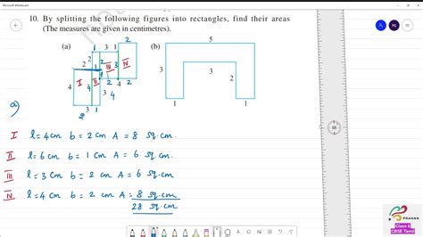 10 Mensuration Exercise 10 3 Sum 10 By Splitting The Following