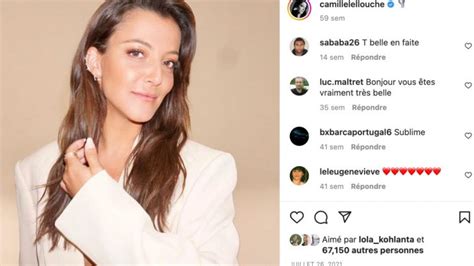 Camille Lellouche Enceinte Elle Pose En Combinaison Moulante