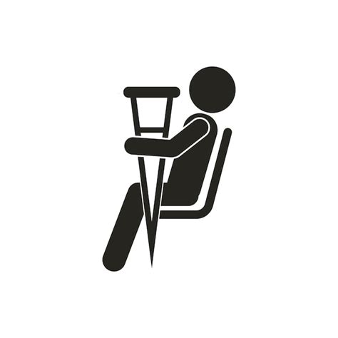 Premium Vector Isolated Black Pictogram Icon Of Disable Handicappe