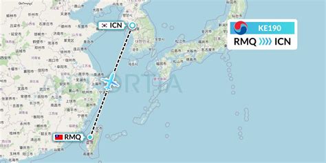 KE190 Flight Status Korean Air Taichung To Seoul KAL190