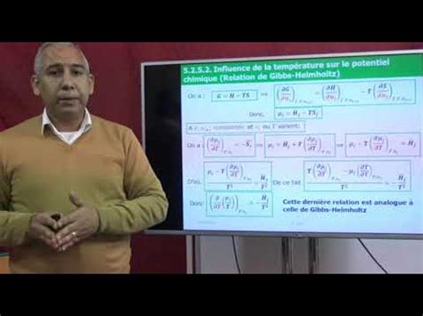 Thermodynamique Chimique Smc Cours Chapitre Potentiel Chimique