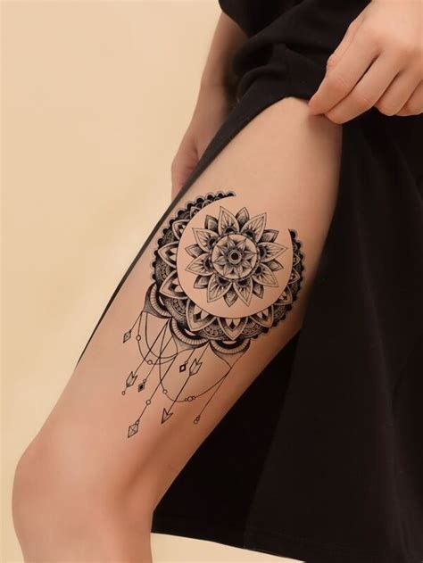 Sheet Flower Pattern Tattoo Sticker Shein Usa