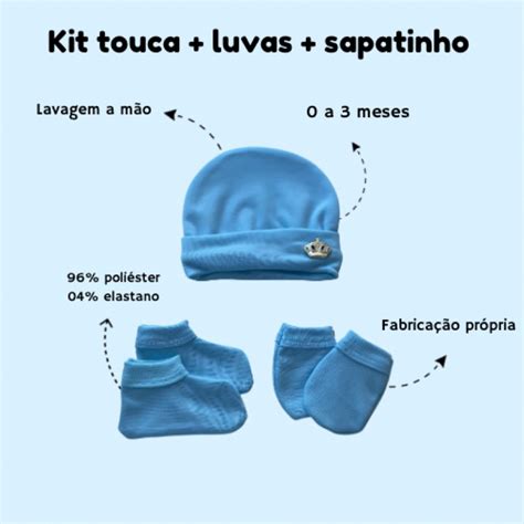 Touca Beb Luvas E Meias Kit Pe As Rec M Nascido Menina E Menino