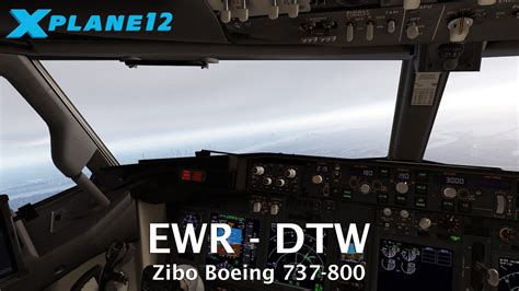 Newark To Detroit In The Zibo 737 800 In X Plane 12 VATSIM Virtual