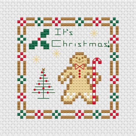 Cross Stitch Gingerbread Man Pattern Etsy