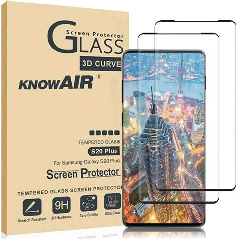 Knowair Galaxy S20 Plus Screen Protector Full Coverage