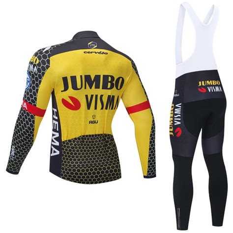 Ensemble Cuissard V Lo Et Maillot Cyclisme Hiver Pro Jumbo Visma