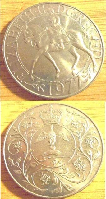 Queen Elizabeth Ii Silver Jubilee Commemorative Crown Coin Dg Reg