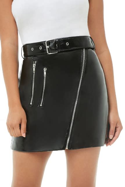 Zip Up Pu Leather Skirt Artofit