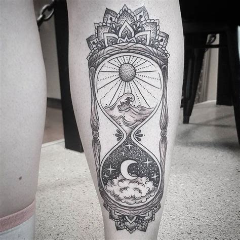 50 Meaningful And Beautiful Sun And Moon Tattoos Kickass Things Feather Tattoos Hourglass