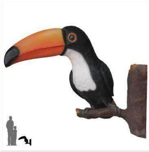 Toucan Wall Decor Life Size Statue Etsy