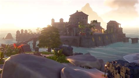 Sea Of Thieves New Fortified Golden Sands Outpost Tour YouTube