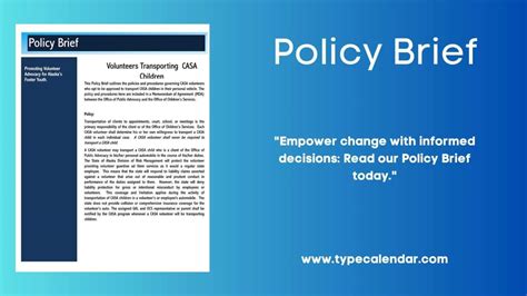 Free Printable Policy Brief Templates Word Pdf Example