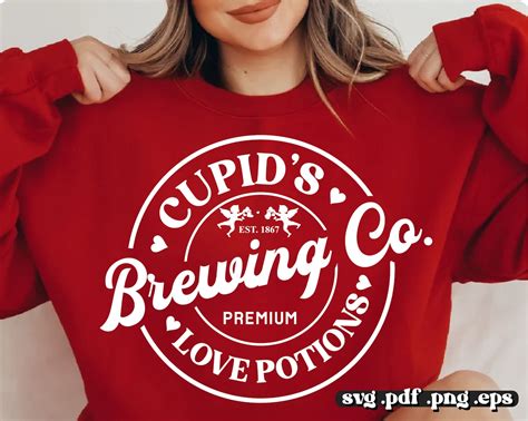 Cupid S Brewing Co Svg Png Pdf Funny Valentine Svg Hello Etsy