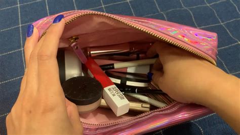 Asmr Rummaging Through Makeup Bag Tapping With Gel Nails No Talking