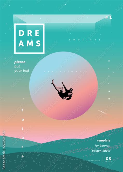 science fiction, futuristic abstract poster "dreams", fantastic ...