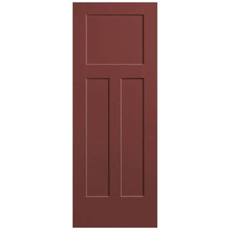 Masonite 30 In X 80 In 3 Panel Winslow Single Bore Solid Core Red Bluff Molded Composite