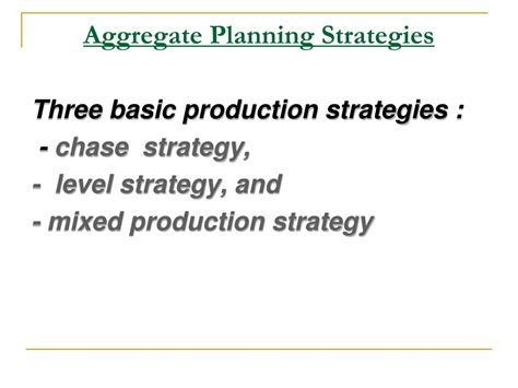 Ppt Aggregate Production Planning Powerpoint Presentation Free