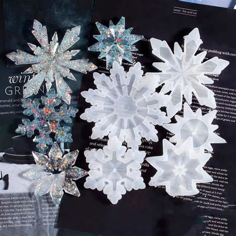 Snowflake Resin Molds Snowflake Silicone Mold Resin Etsy