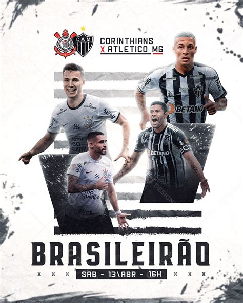 Jogo De Futebol Corinthians X Atletico Mg Brasileir O Social Media Psd