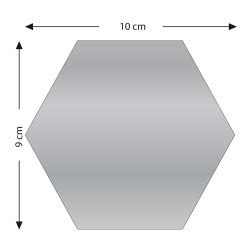 Lot De Miroirs Autocollants Hexagone X Cm Plexi Miroir