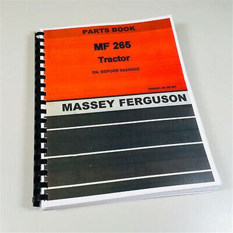 Massey Ferguson 265 Tractor Parts Catalog Manual Gas Diesel Etsy