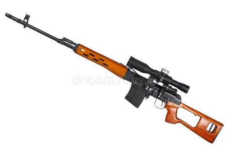 SVD sniper rifle stock photo. Image of army, scope, handgun - 112436490