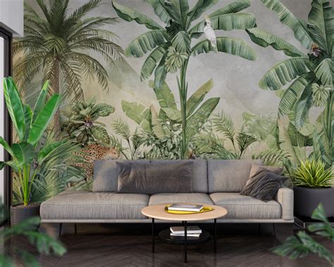 Exotic Living Room Wall Mural Wallpaper