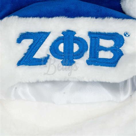 Zeta Phi Beta ΖΦΒ Embroidered Greek Letters Deluxe Santa Hat Betty S Promos Plus Llc