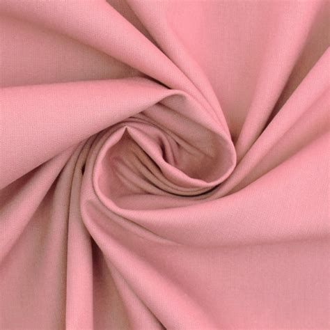 Cotton Poplin Dusty Pink Fabrics Hemmers