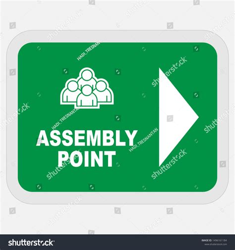 Assembly Point Sign Signage Symbol Logo Stock Vector Royalty Free