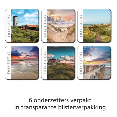 Set 6 Onderzetters Domburg Van Der Meulen Souvenirs En Kaarten