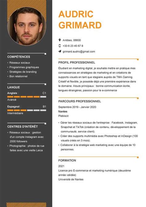 Loisirs Cv Resume David Dayan Landscape Engineer And Graphist