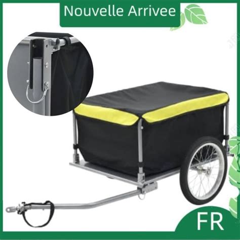 Kg Remorque De Bicyclette Noir Et Jaune Poids Kg En Stock