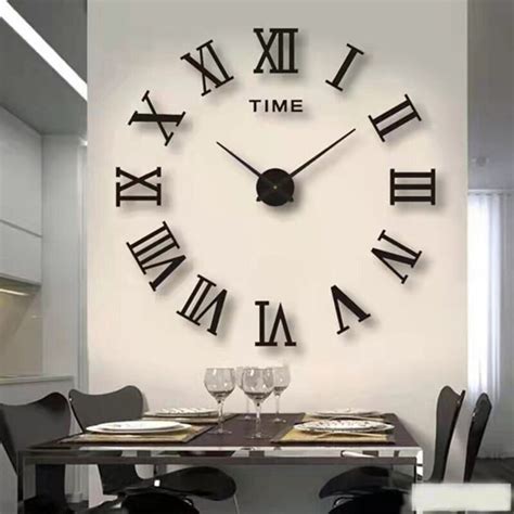 D Luminous Large Wall Clock Modern Design Diy Digital Table Wall