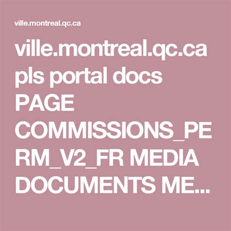 villemontrealqcca pls portal docs page commissionspermvfr media