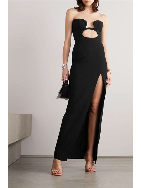 NENSI DOJAKA Strapless Cutout Stretch Jersey Maxi Dress NET A PORTER