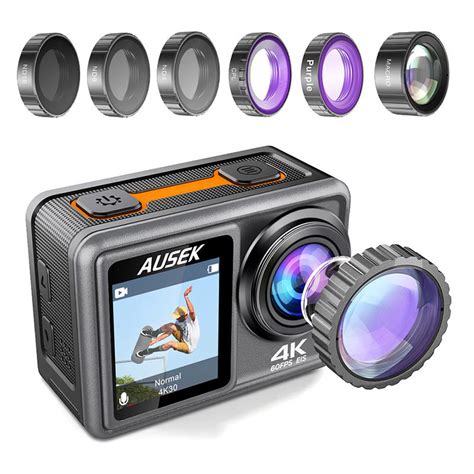 Ausek Real 4K 60fps Wifi Ultra HD Action Camera