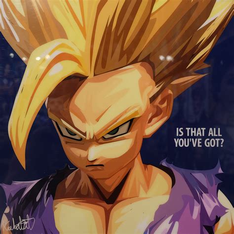 Gohan Pop Art Poster Dragon Ball Z Infamous Inspiration