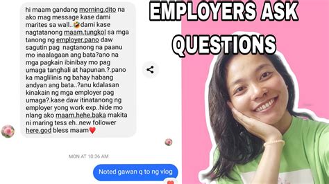 Paano Sagutin Ang Employers Interview And Mga Pagkain Na Inihahanda Ko