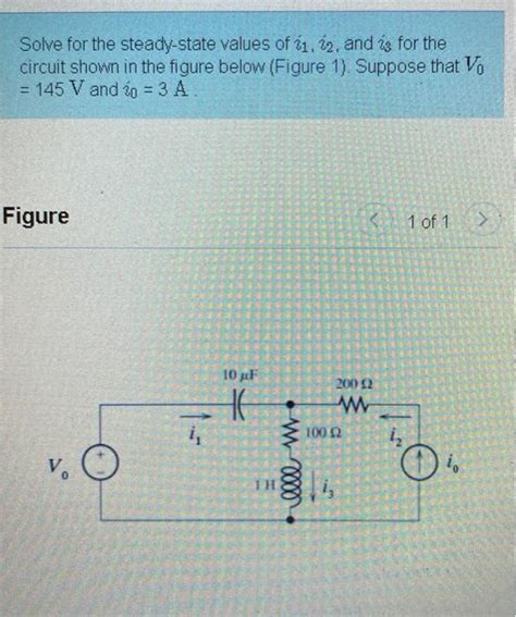 Solved Solve For The Steady State Values Of 11 12 And Is Chegg